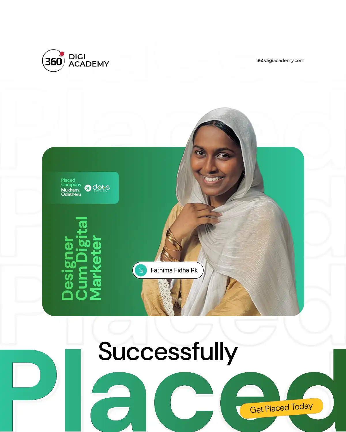 Student placement portfolio highlight